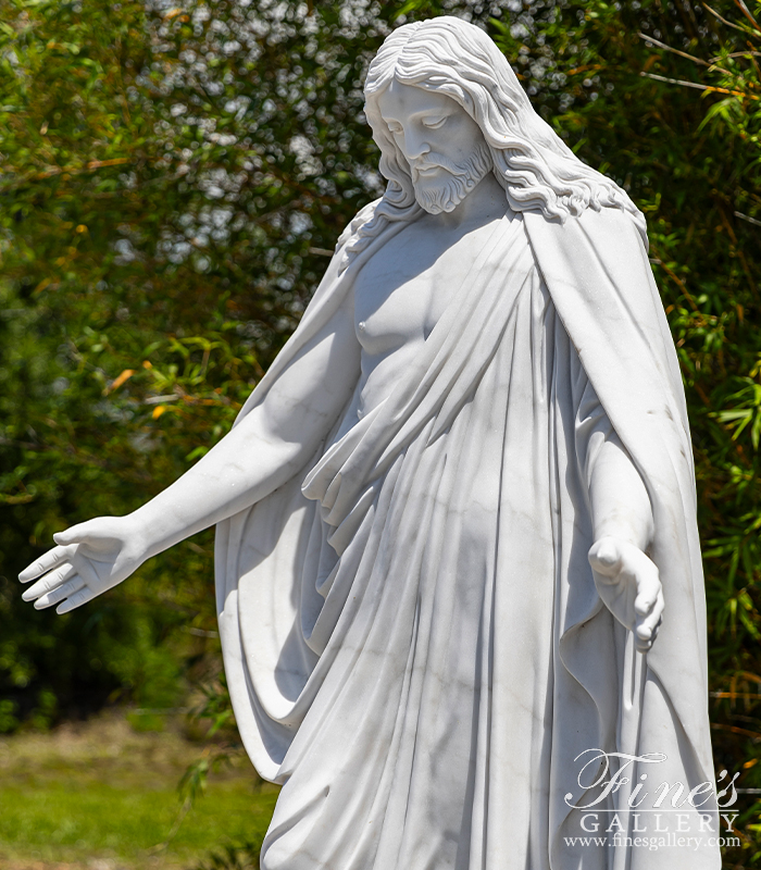 Marble Statues  - White Marble Jesus Christ Statue - MS-923